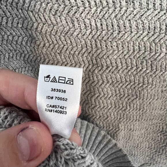 Ann Taylor LOFT Mediumweight Gray Textured Sweater Size Large - Picture 6 of 7